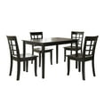thumbnail image 1 of Lexington 5-Piece Wood Dining Set with 4 Window Back Chairs, Black, 1 of 6