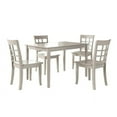 Lexington 5Piece Wood Dining Set with 4 Window Back Chairs, White