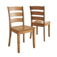 thumbnail image 1 of Lexington 7-Piece Dining Set with 60 Dining Table and 6 Ladder Back Chairs, Oak, 1 of 8