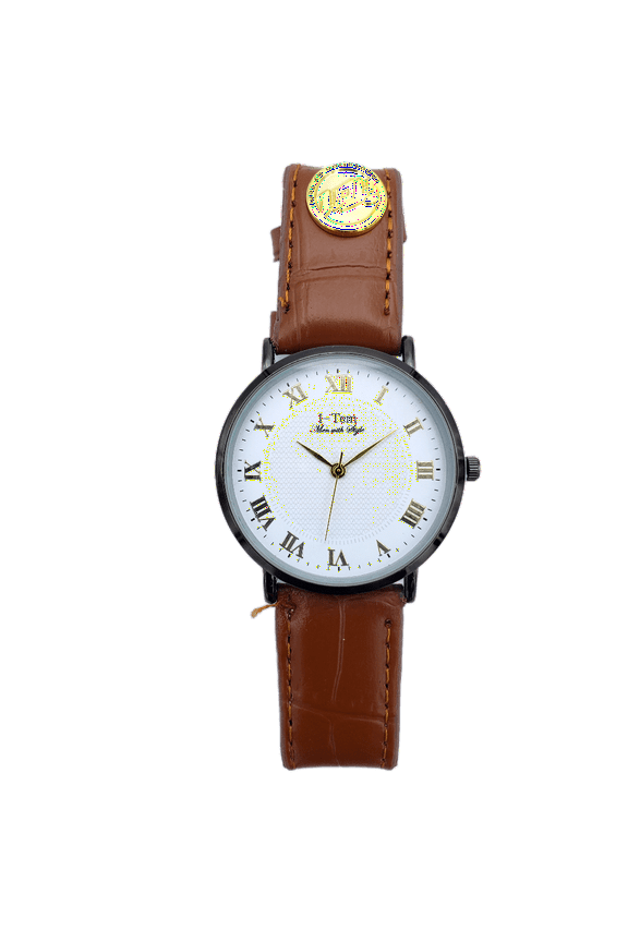 Lexington Dyre Men's 20 mm Classy Stainless Steel Leather Watch, Brown