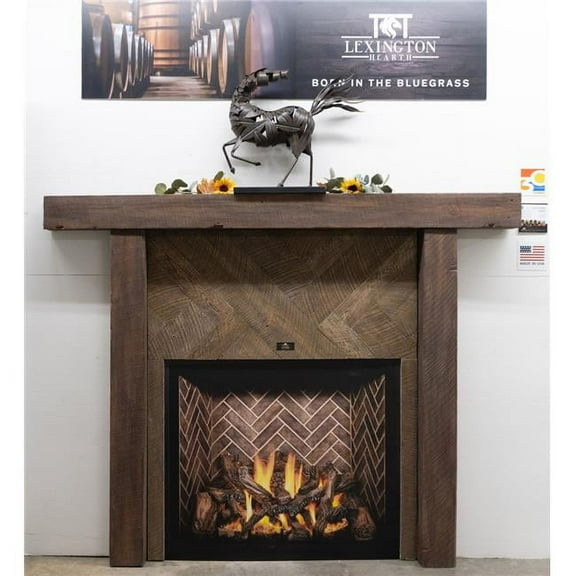 Lexington Hearth WB-K-LH-BB 4 ,6 & 8 ft. Wall Board, Brindle Brown - 2 Piece