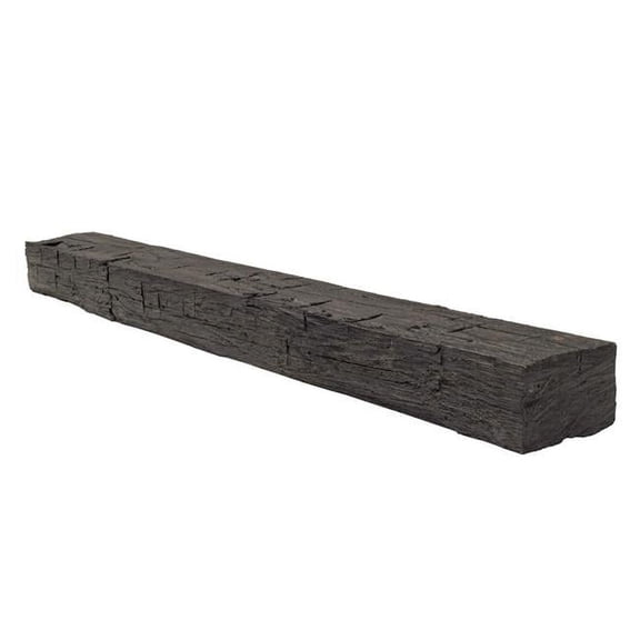Lexington Hearth HB-5-LH-EC 5 ft. Hayloft Beam Fireplace Mantel, Eclipse