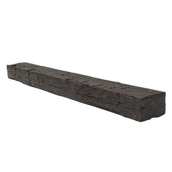 Lexington Hearth HB-5-LH-EC 5 ft. Hayloft Beam Fireplace Mantel, Eclipse