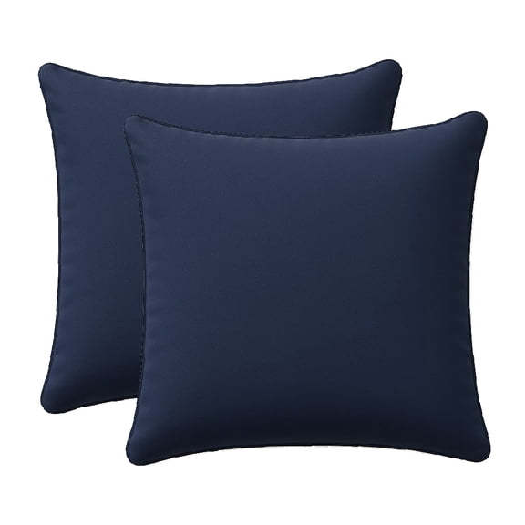 Lexington Indigo Square Outdoor Throw Pillow (Set of 2)