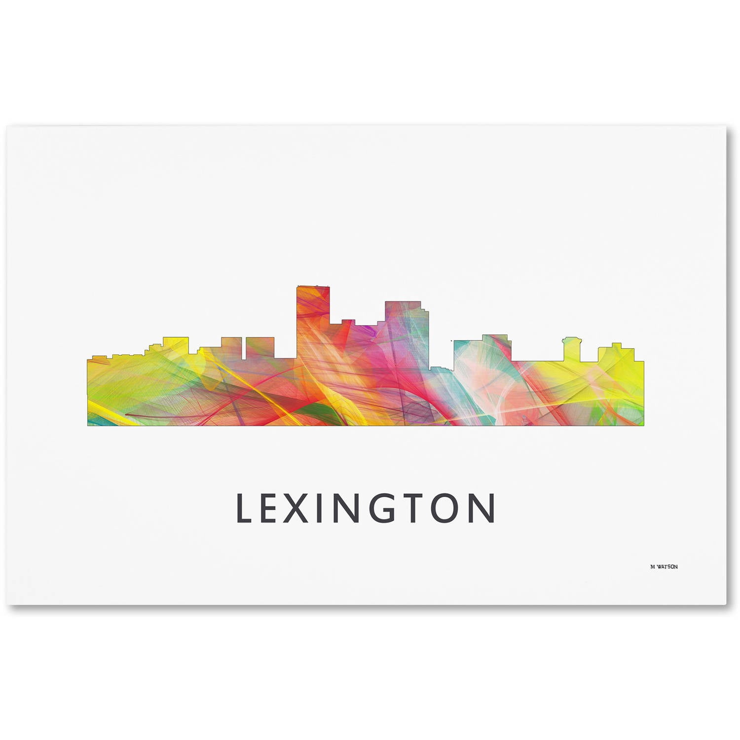 Lexington Kentucky Skyline WB-1' Canvas Art by Marlene Watson