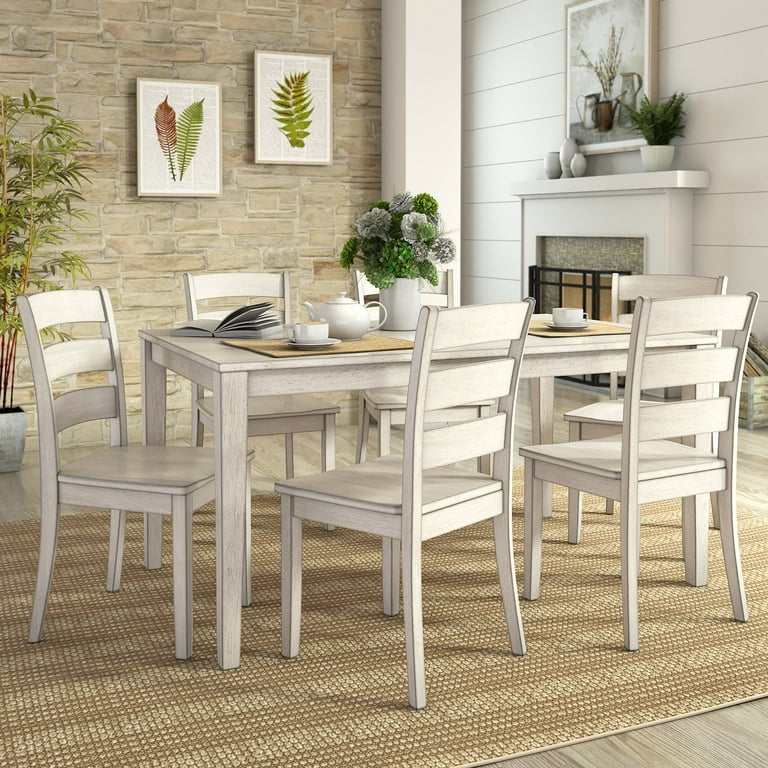 Lexington 60-inch Rectangular Dining Set with Ladder Back Chairs