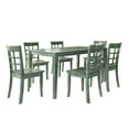 thumbnail image 1 of Lexington Large Wood Dining Set with 6 Window Back Chairs, Dark Sea Green, 1 of 6