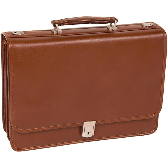 Lexington Leather Laptop Briefcase - Brown