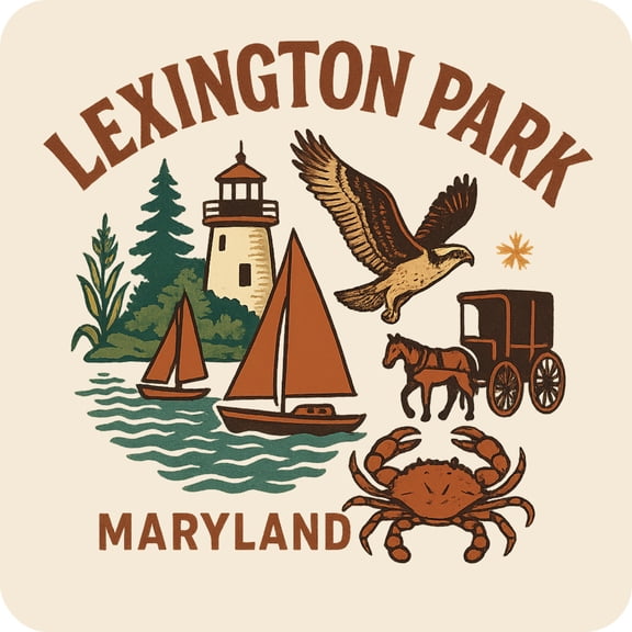 Lexington Park Maryland Keepsakes Souvenir Vinyl Sticker – Destination Travel Keepsake Collectible (6-Inches Wide)