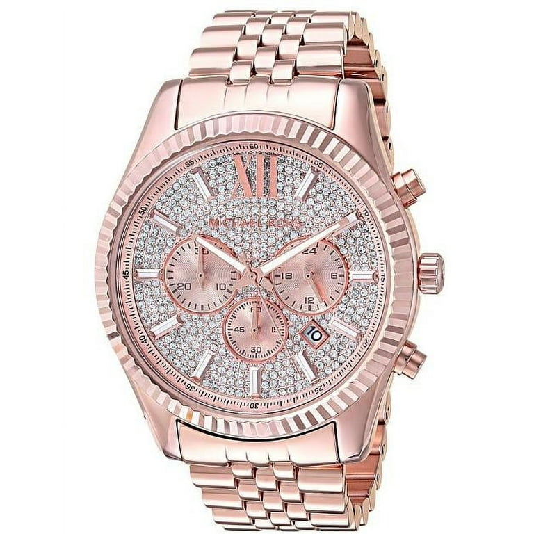 Lexington Rose Gold Tone Chronograph Men s Watch MK8580 Walmart