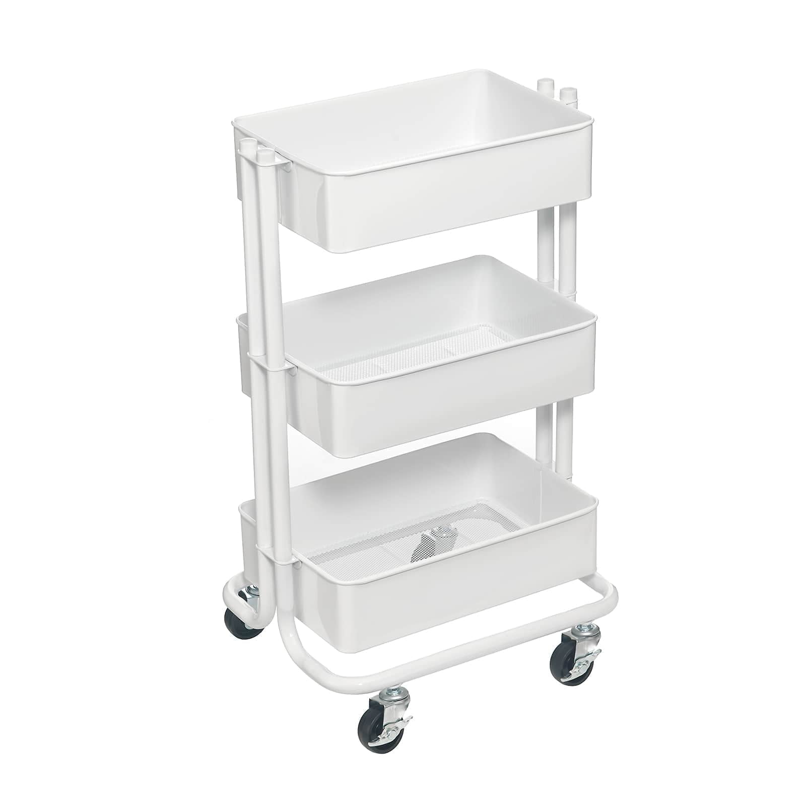12 Tier Rolling File Cart,Desk File Organizer With Sliding Trays And Wetal Mesh Paper Letter Storage Multi Functional Rolling Clutter Cart Office Home School - View #4