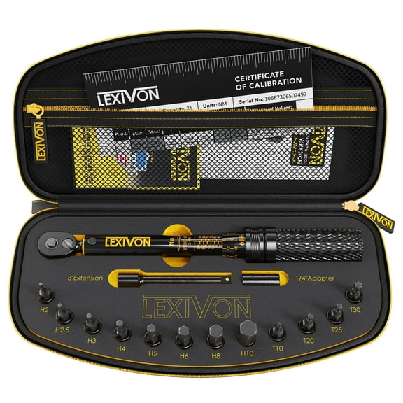 Lexivon Bike Torque Wrench with 12 x Bit Socket