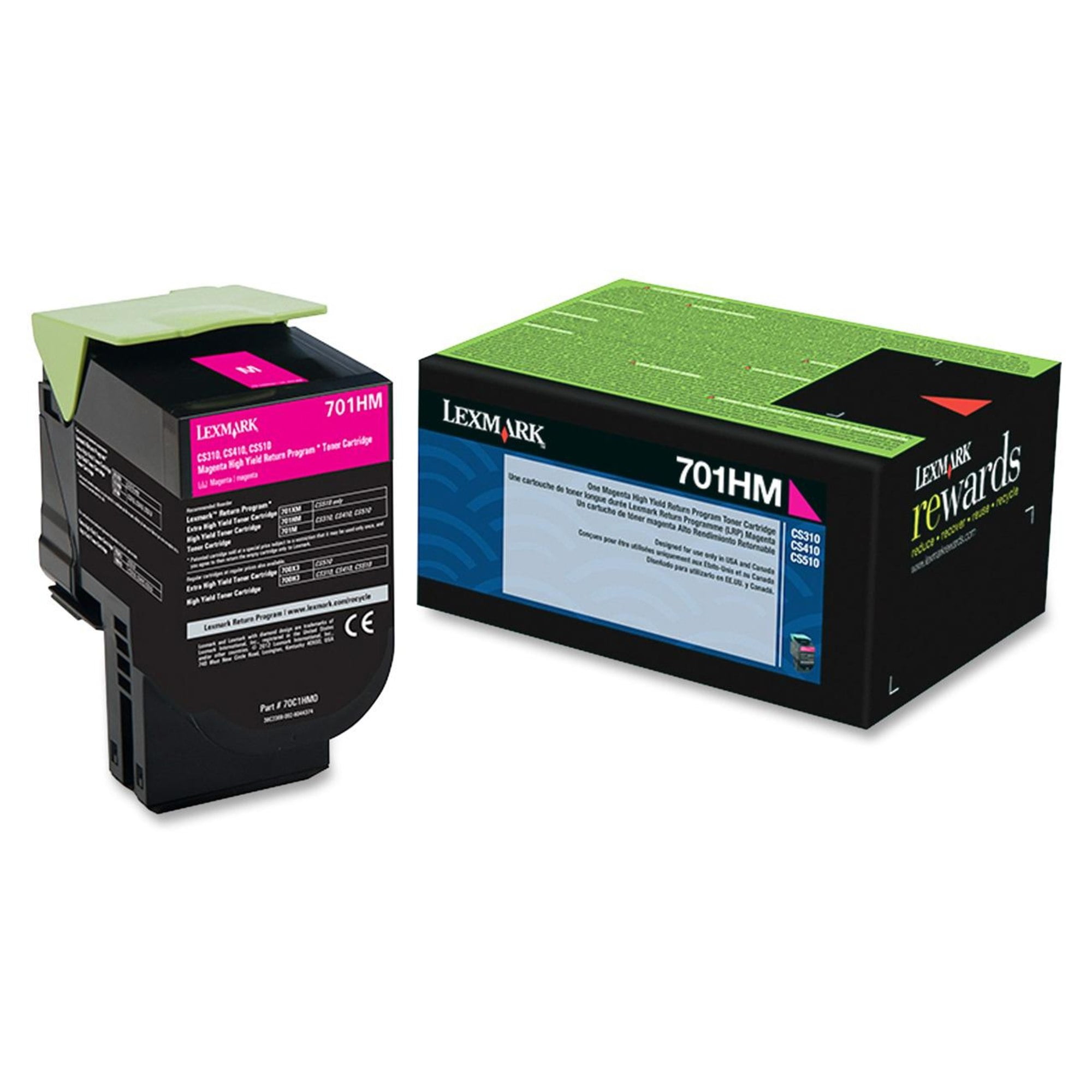 Lexmark 70C1HM0 High-Yield Magenta Toner Cartridge