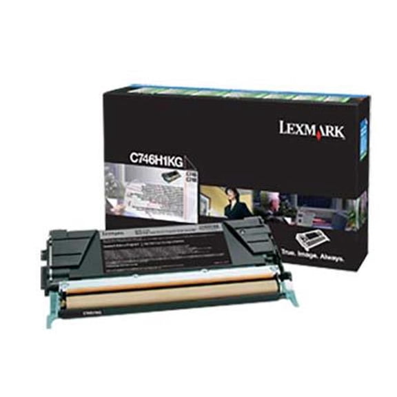 Lexmark Black Toner Cartridge for C746 and C748 Color Laser Printer, 12000 Pages Yield, Return Program