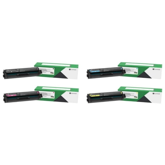 Lexmark C3210C0, C3210K0, C3210M0, C3210Y0 CMYK 4-Color Return Program Toner Cartridge Set for C3224, C3326, MC3224, MC3326
