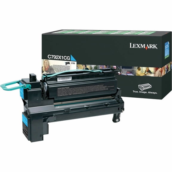 Lexmark™ C792X1CG Return Program Extra-High-Yield Cyan Toner Cartridge