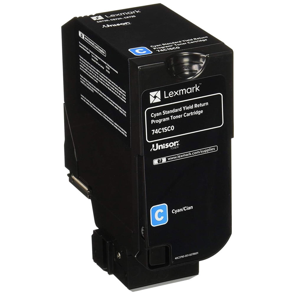 Lexmark CS720, CS725, CX725 Cyan Standard Yield Return Program Toner Cartridge