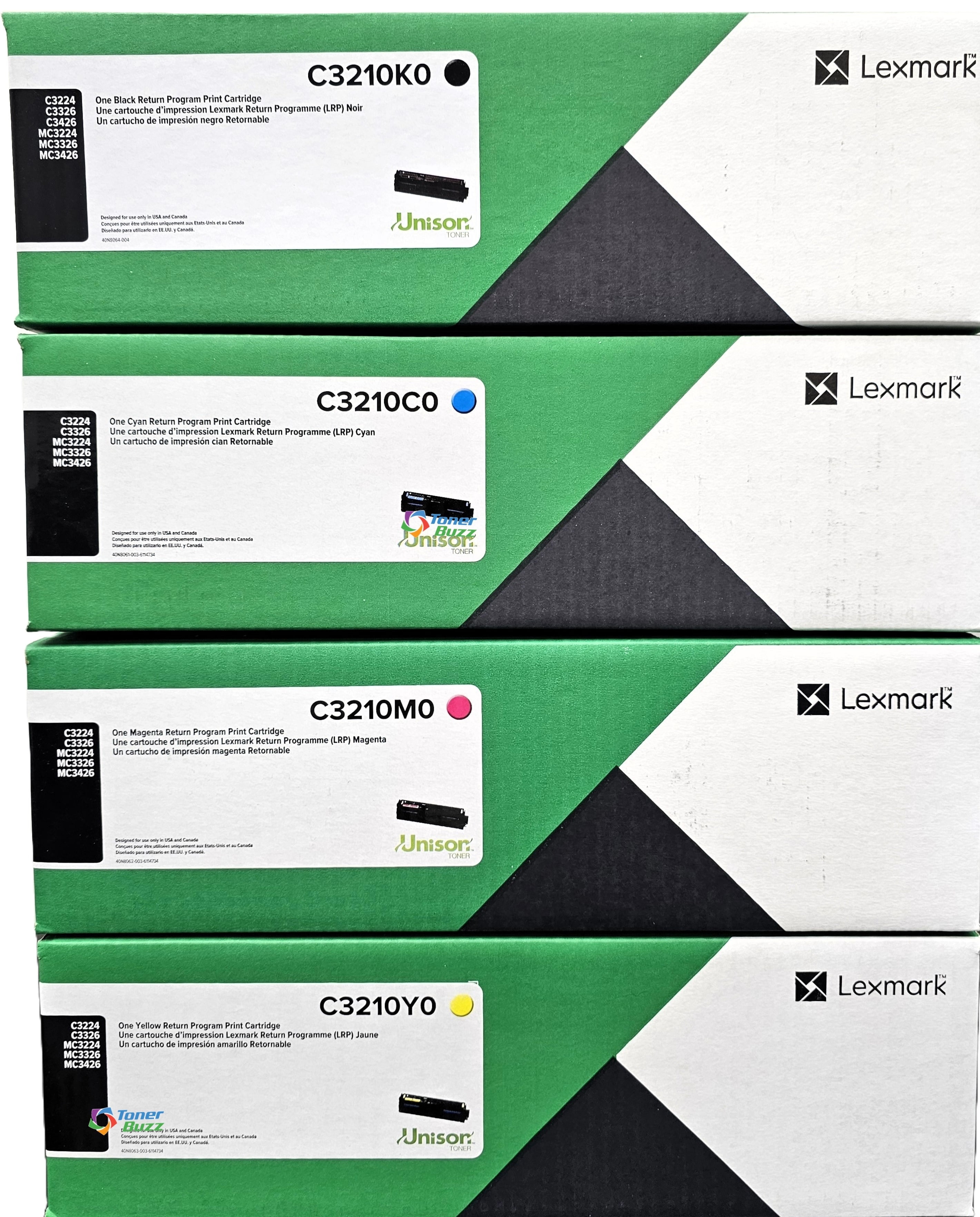 Lexmark C3210C0, C3210K0, C3210M0, C3210Y0 CMYK 4-Color Return Program ...