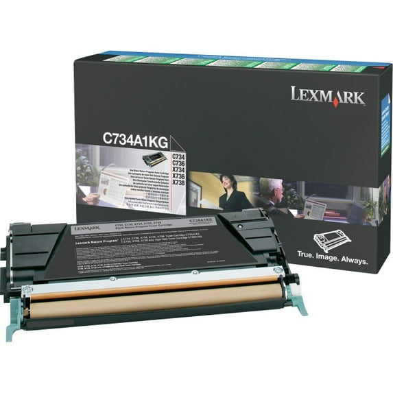 Lexmark Genuine OEM C734A1KG Black Toner Cartridge (8K YLD)