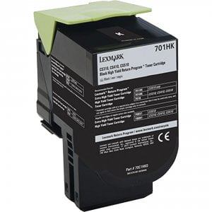 Lexmark 701HK - High Yield - black - original - toner cartridge - LCCP LRP