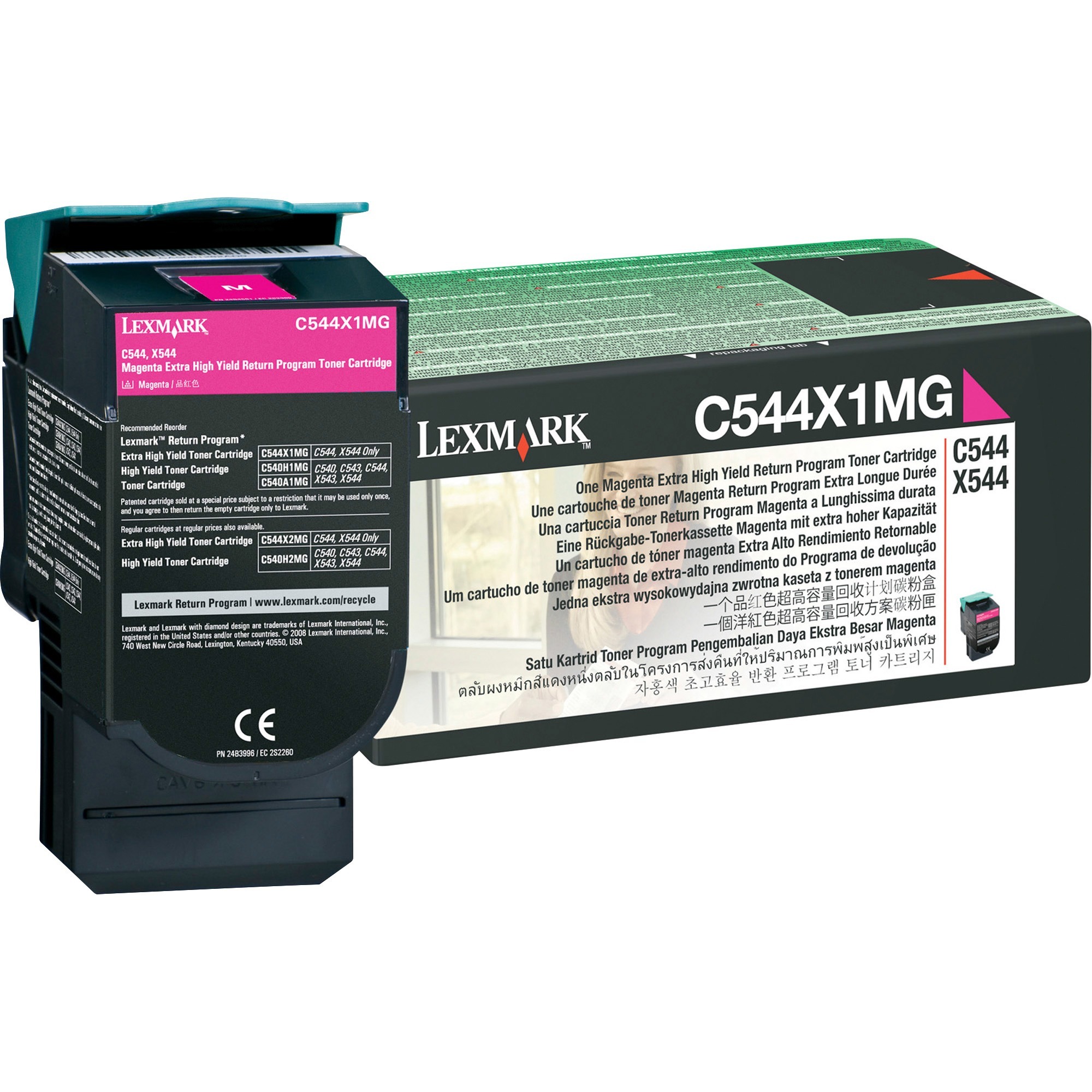 Lexmark, LEXC544X1MG, C544X Series Toner Cartridges, 1 Each