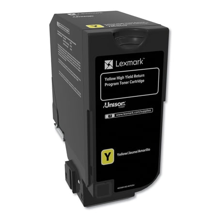 Lexmark™ Unison™ High-Yield Return Program Toner Cartridge, CS725, Yellow (74C1HY0)
