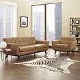 thumbnail image 1 of Modway Engage 2 Piece Leather Living Room Set in Tan, 1 of 6