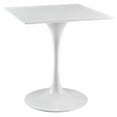 thumbnail image 1 of Modway Lippa 27.5" Square Modern Wood Top Dining Table in White, 1 of 6