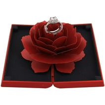 Lexon Romantic Red Rose Propose Ring Jewelry Box Marriage Wedding Ceremony Ring Box