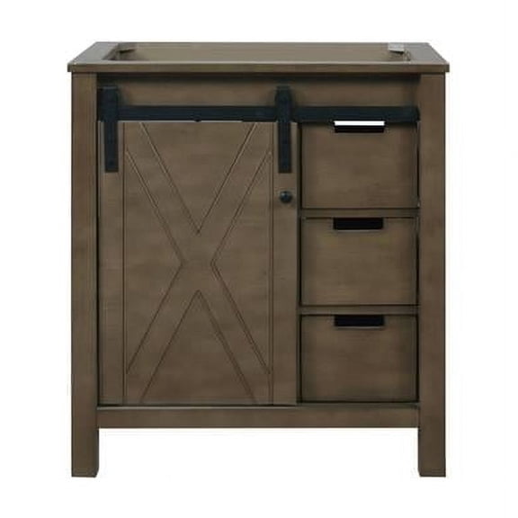 Lexora 30 in. Marsyas Bathroom Vanity Cabinet, Rustic Brown