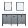 thumbnail image 1 of Abbey 60 in W x 22 in D Black Oak Double Bath Vanity, Cultured Marble Top, Faucet Set, and 28 in Mirrors, 1 of 10