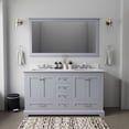 thumbnail image 1 of Lexora Dukes 60 in. W x 22 in. D Dark Grey Double Bath Vanity and White Quartz Top, 1 of 10