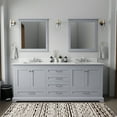 thumbnail image 1 of Dukes 80 in. W Dark Grey Double Bath Vanity, White Quartz Top, and 30 in. Mirrors, 1 of 8