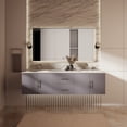 thumbnail image 1 of Geneva 72 in. W x 22 in. D Dark Grey Double Bath Vanity and White Quartz Top, 1 of 11