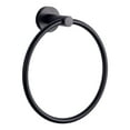 thumbnail image 1 of Lexora Home Bagno Nera Stainless Steel Towel Ring in Matte Black, 1 of 3