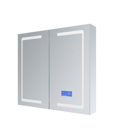 Lexora Home Bracciano 36" x 36" LED Medicine Cabinet with Defogger