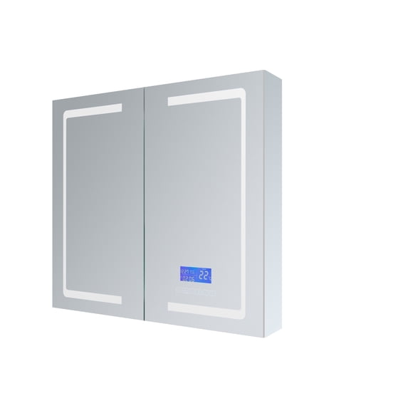 Lexora Home Bracciano 36" x 36" LED Medicine Cabinet with Defogger