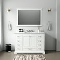 thumbnail image 1 of Lexora Home Dukes 48" Carrara Marble Top Single Vanity in White, 1 of 10