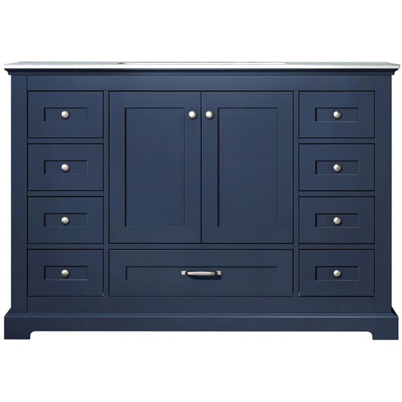 Lexora Home Dukes 48" Carrara Marble Top Single Vanity with Sink in