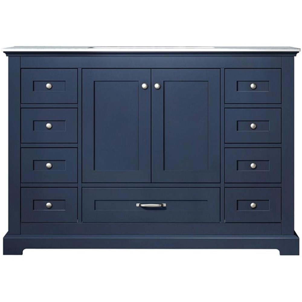 Navy Blue 48" Single Vanity with Carrara Marble Top