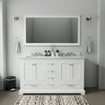 thumbnail image 1 of Lexora Home Dukes 60" Carrara Marble Top Double Vanity in White, 1 of 10