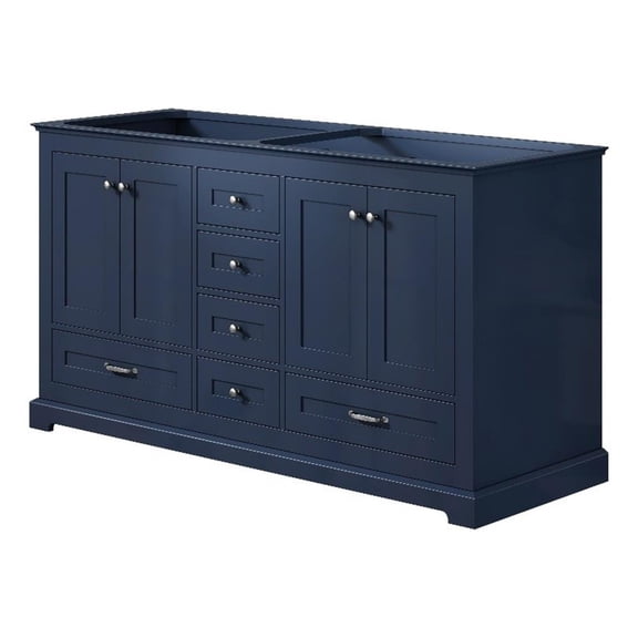 Lexora Home Dukes 60" Vanity Cabinet in Navy Blue