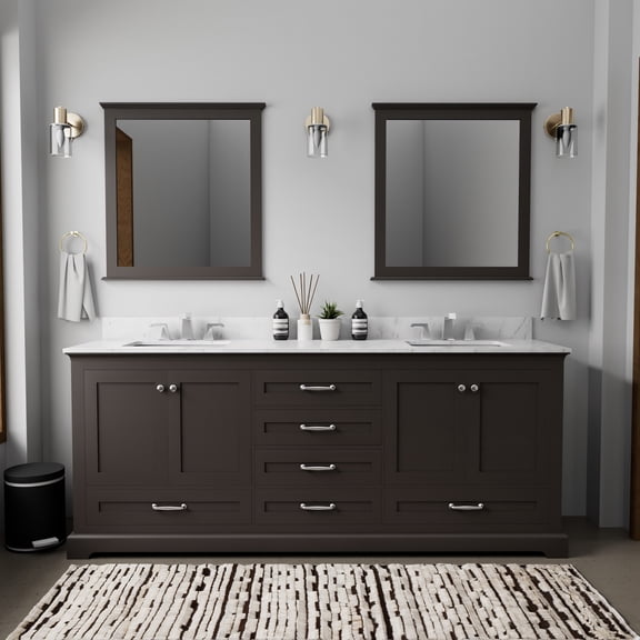 Lexora Home Dukes 80" Vanity Cabinet in Espresso