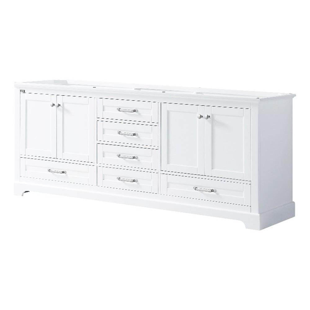 Dukes 80" White Freestanding Double Vanity Cabinet