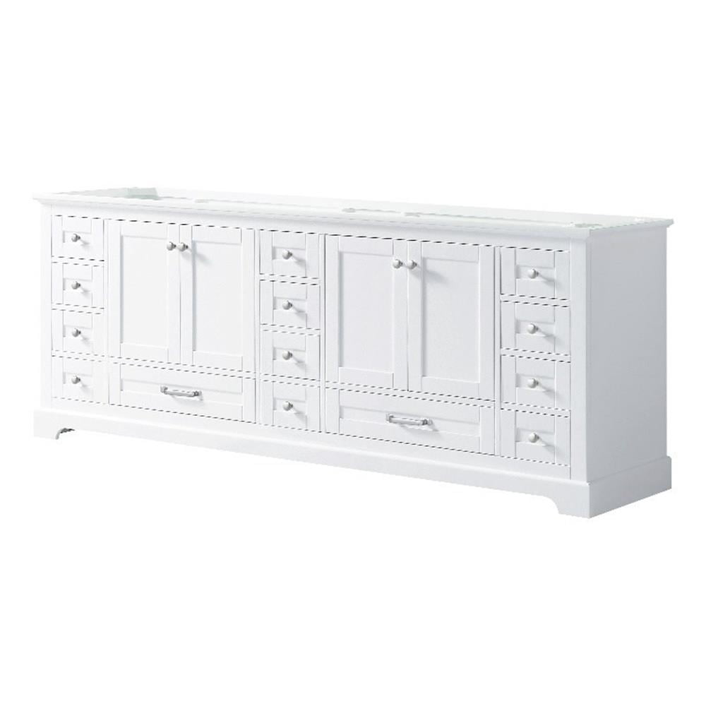 White Double Freestanding Vanity with Ample Storage