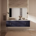 thumbnail image 1 of Lexora Home Geneva 72" Double Vanity with LED Mirrors in Navy Blue, 1 of 11