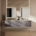 thumbnail image 1 of Lexora Home Geneva 80" Double Vanity with LED Mirrors in Dark Gray, 1 of 11