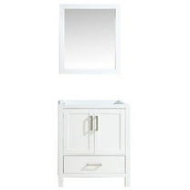 Lexora Home Jacques 30" Single Vanity with Mirror in White