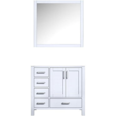 Lexora Home Jacques 36" Single Vanity with Mirror in White