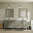 thumbnail image 1 of Lexora Home Jacques 80" Carrara Marble Top Double Vanity in Distressed Gray, 1 of 9